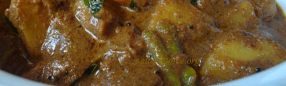 Kadachakka Varutharacha Curry / Bread Fruit in Roasted Coconut Gravy